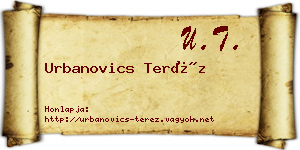 Urbanovics Teréz névjegykártya